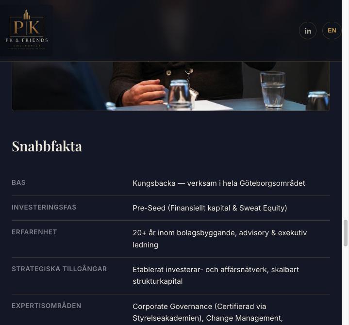 PK & Friends Collective – snabbfakta